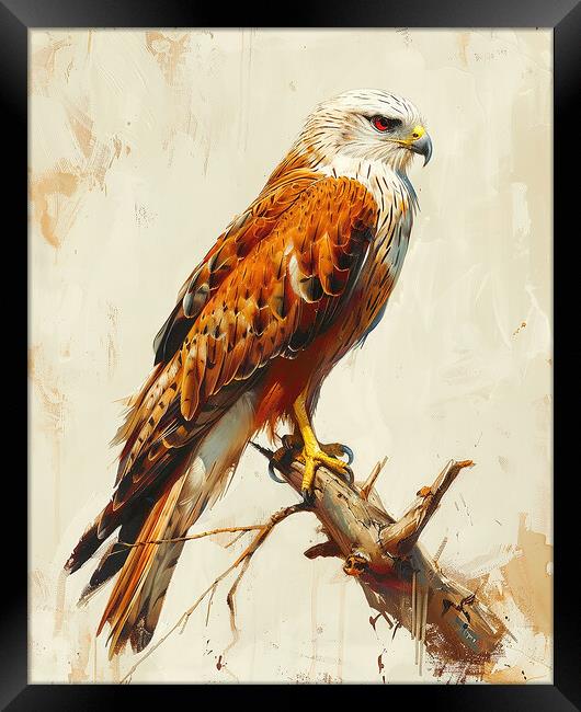 Red Kite Painting Framed Print by Steve Smith