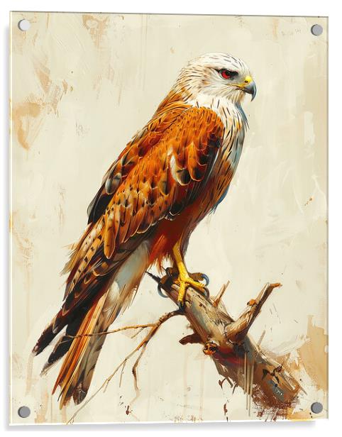 Red Kite Painting Acrylic by Steve Smith