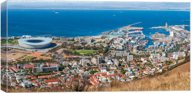Panoramic view of Cape Town from Signal Hill Canvas Print by Angus McComiskey