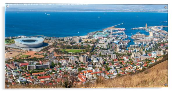 Panoramic view of Cape Town from Signal Hill Acrylic by Angus McComiskey