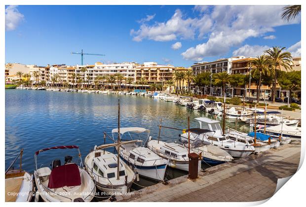  Alcudia Promenade and Harbour Print by Jim Monk