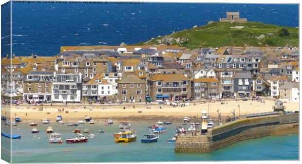 St Ives Harbour Canvas Print by Chris Petty