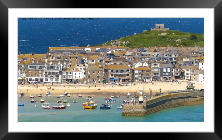 St Ives Harbour Framed Mounted Print by Chris Petty