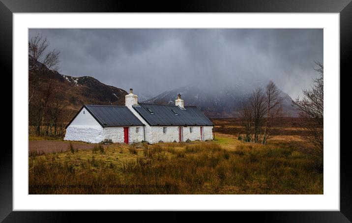 Moody Glencoe Landscape Framed Mounted Print by Andrew Briggs