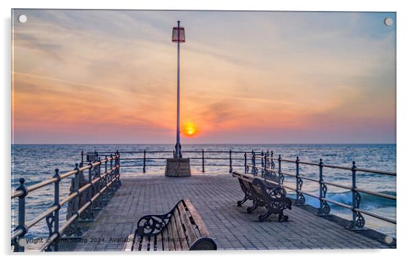 Sunrise Pier Swanage Acrylic by Kenn Sharp