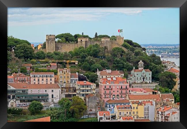 St. George's Castle Cityscape Lisbon Framed Print by Martyn Arnold