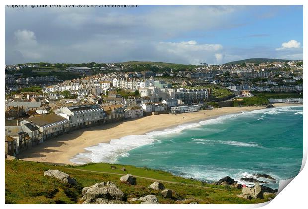 Porthmeor Beach, St Ives Print by Chris Petty