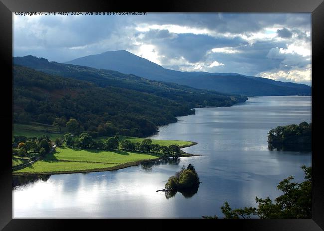Queens View, Perthshire Framed Print by Chris Petty