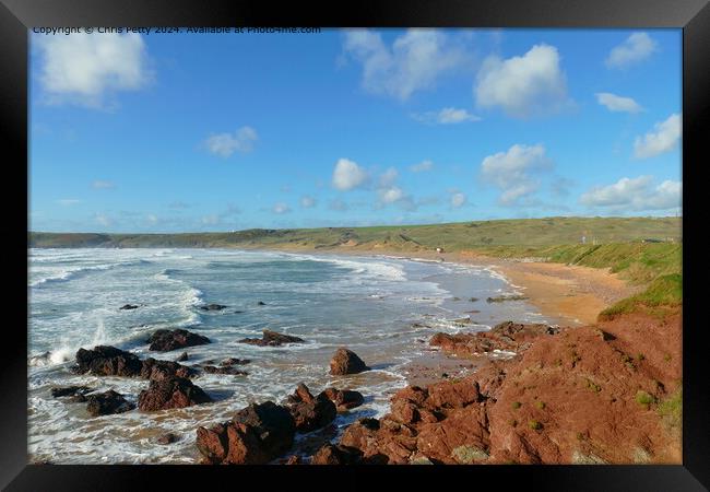 Freshwater West Beach, Pembrokeshire Framed Print by Chris Petty