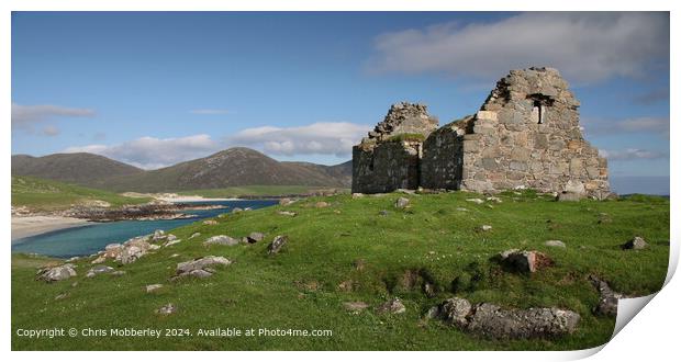 Tranquil Medieval Chapel, Harris Print by Chris Mobberley