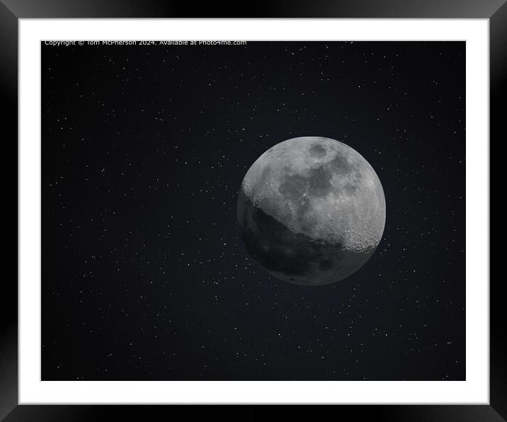 Full Moon in the night sky Framed Mounted Print by Tom McPherson