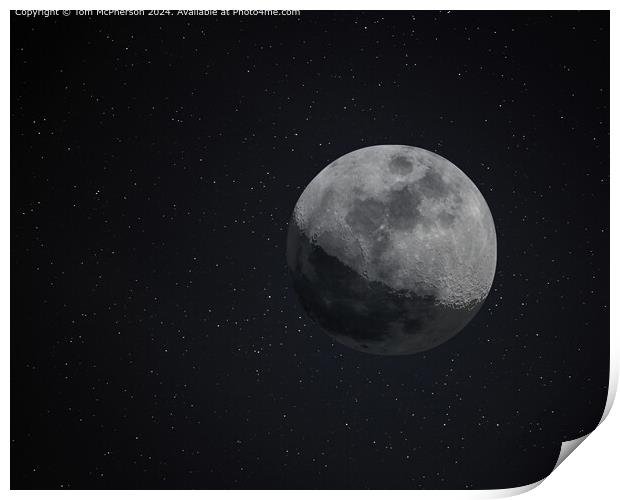 Full Moon in the night sky Print by Tom McPherson
