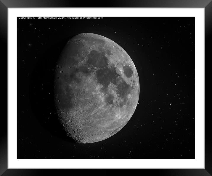 Full Moon Night Sky Astrophotography Framed Mounted Print by Tom McPherson