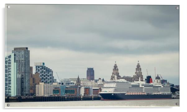 Liverpool Waterfront Skyline Reflection Acrylic by Victor Burnside