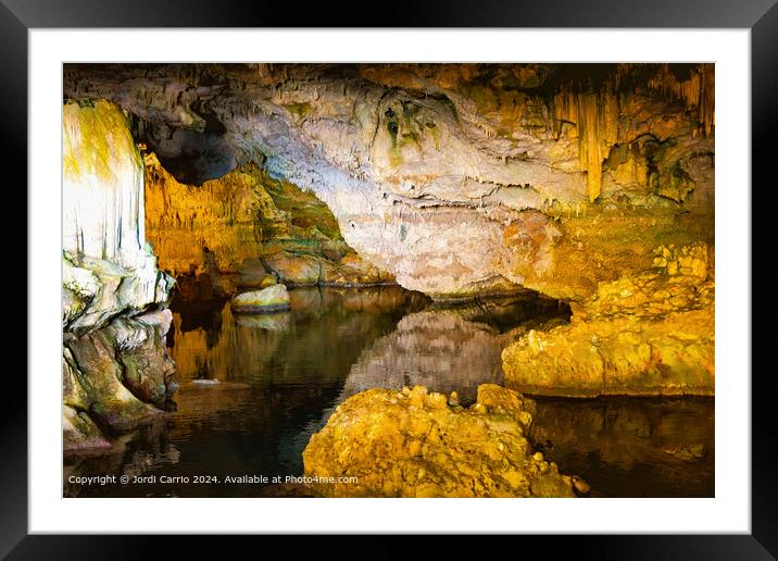 Neptune Cave Interior Italy Framed Mounted Print by Jordi Carrio