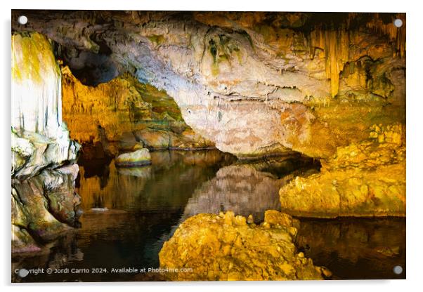 Neptune Cave Interior Italy Acrylic by Jordi Carrio