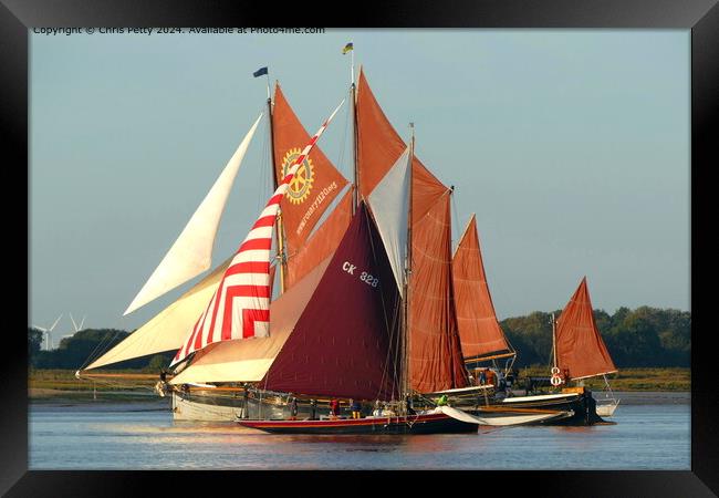 Colne Smack and Barge Race, Brightlingsea Framed Print by Chris Petty