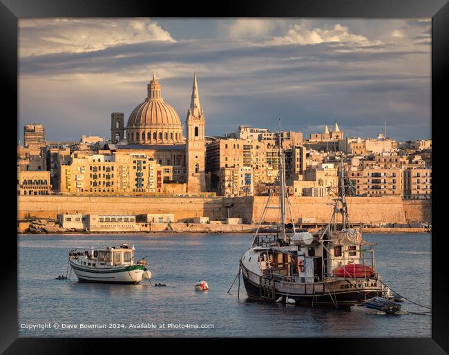 Valletta Framed Print by Dave Bowman