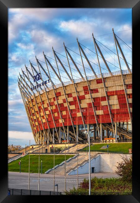 National Stadium In Warsaw, Poland Framed Print by Artur Bogacki