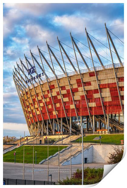 National Stadium In Warsaw, Poland Print by Artur Bogacki