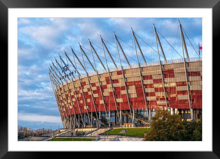 National Stadium In Warsaw Framed Mounted Print by Artur Bogacki