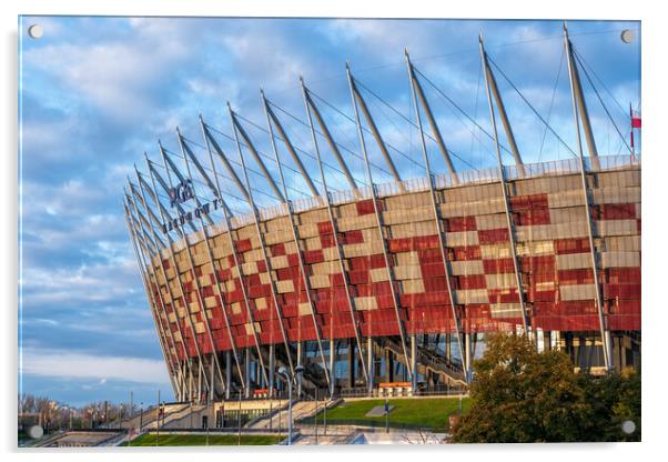 National Stadium In Warsaw Acrylic by Artur Bogacki