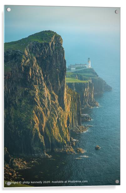Skye Lighthouse Coastal Landscape Acrylic by philip kennedy
