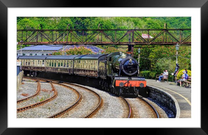 Lydham Manor Pulling Into Kingswear Framed Mounted Print by Peter F Hunt