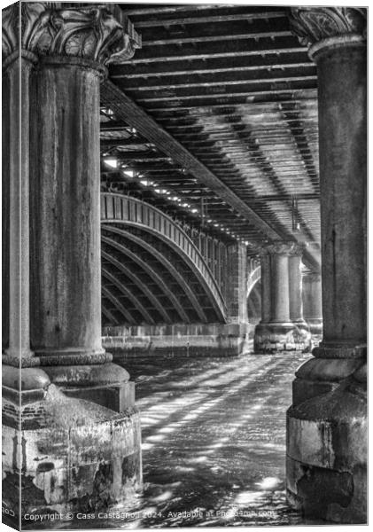Old Blackfriars Railway Bridge London  Canvas Print by Cass Castagnoli