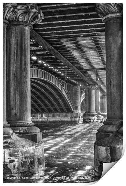 Old Blackfriars Railway Bridge London  Print by Cass Castagnoli