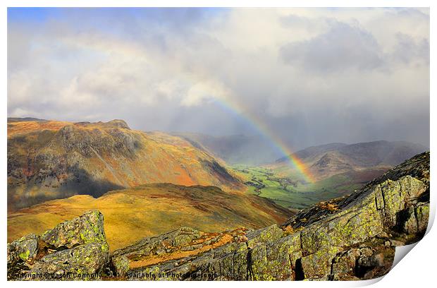 The Langdale Valley Rainbow Print by Jason Connolly