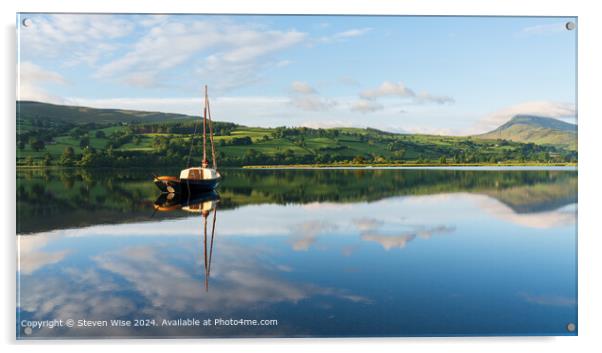 Bala Lake - Gwynedd, Wales.  Acrylic by Steven Wise