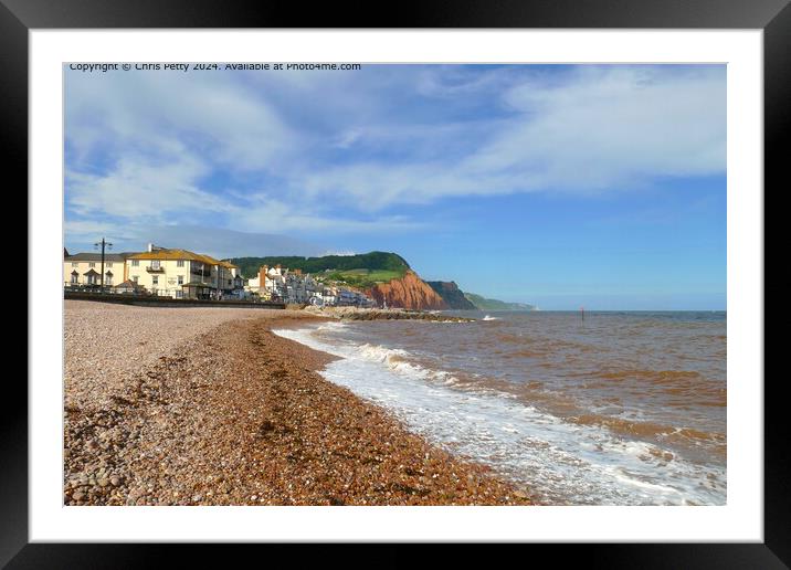 Sidmouth Beach, Devon Framed Mounted Print by Chris Petty