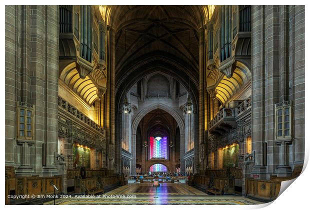 Liverpool Anglican Cathedral Interior Print by Jim Monk
