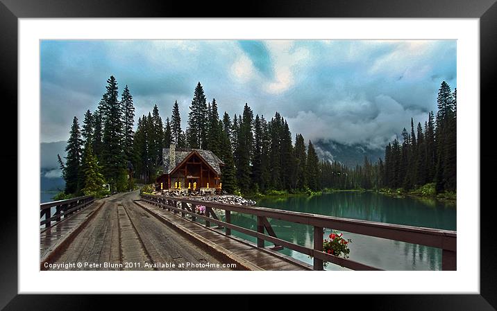 Canadian Lake Retreat Framed Mounted Print by Peter Blunn