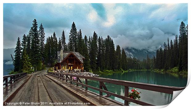 Canadian Lake Retreat Print by Peter Blunn