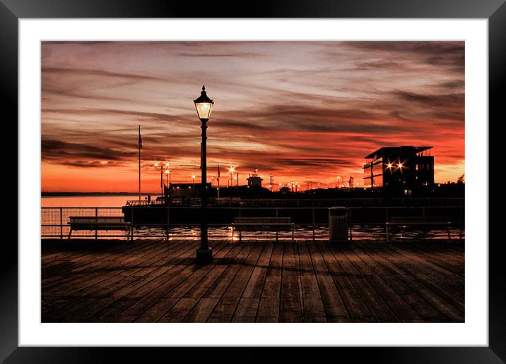 WATERFRONT NIGHT SKY 2011 Framed Mounted Print by Martin Parkinson