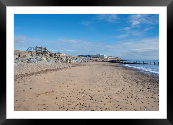 Beach Scene Hornsea Framed Mounted Print by Steve Smith