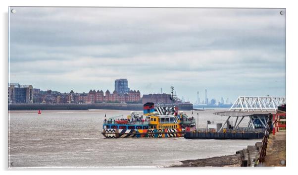 Birkenhead Ferry Liverpool Acrylic by Victor Burnside