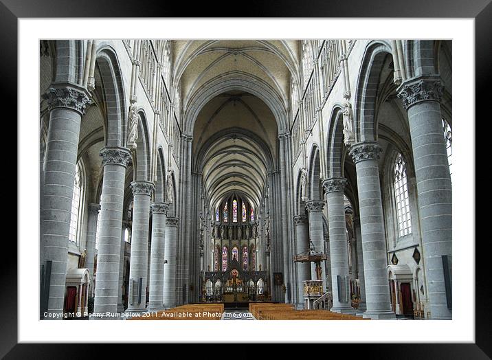 inside St Martin's Cathedral Ypres Framed Mounted Print by Elouera Photography