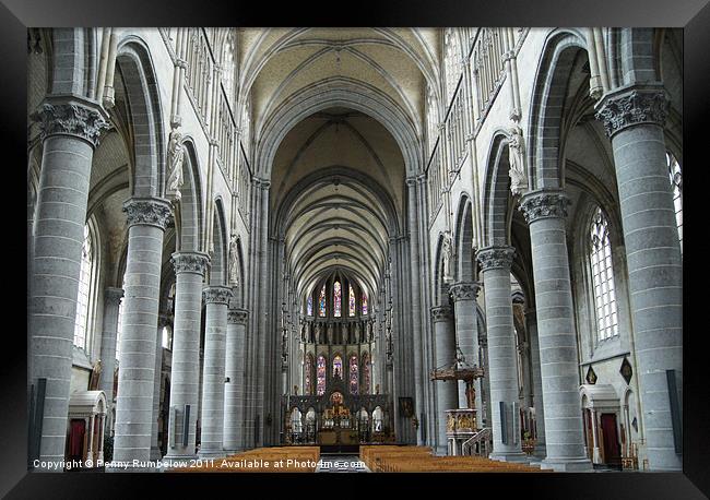 inside St Martin's Cathedral Ypres Framed Print by Elouera Photography