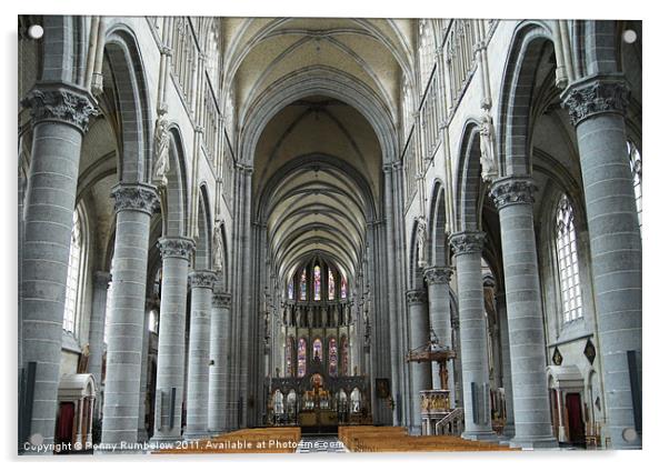 inside St Martin's Cathedral Ypres Acrylic by Elouera Photography