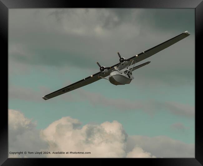 Dramatic Sky Aviation Approach Framed Print by Tom Lloyd