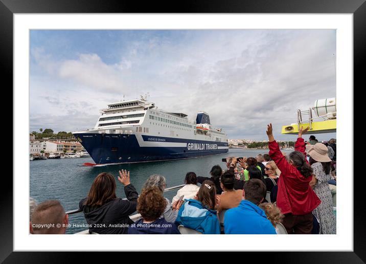 Mahon Harbour Ferry - Nautical Delight Framed Mounted Print by Rob Hawkins