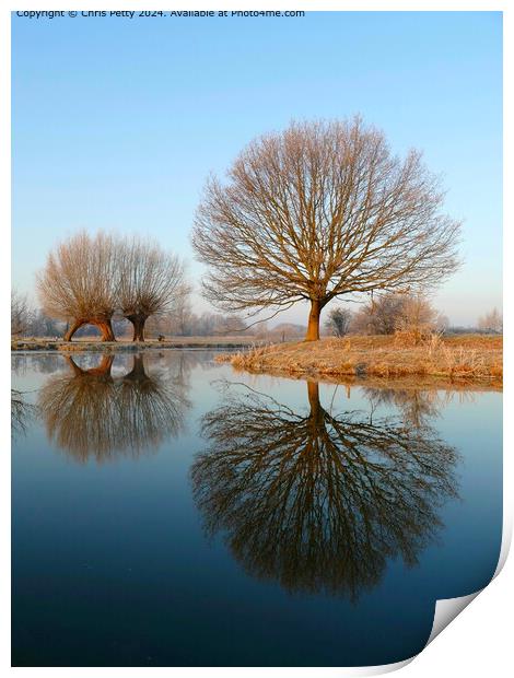 River Stour Reflections Print by Chris Petty