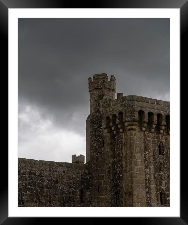 Moody Sky Castle Bodiam Framed Mounted Print by Tom Lloyd