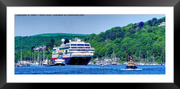 Majestic Cruise Ship Maud On The River Dart Framed Mounted Print by Peter F Hunt