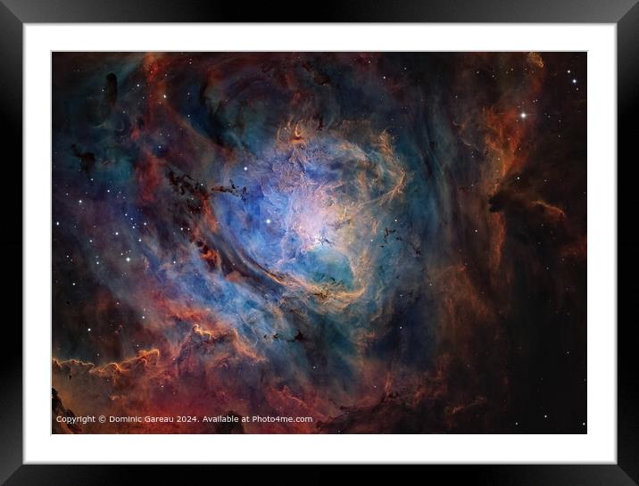 Lagoon Nebula Core Details Framed Mounted Print by Dominic Gareau