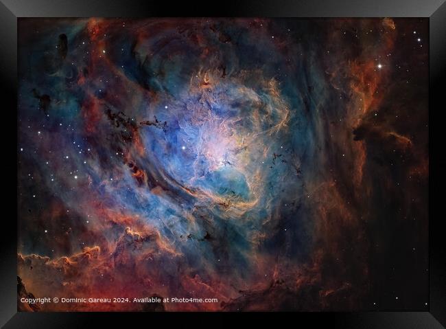 Lagoon Nebula Core Details Framed Print by Dominic Gareau
