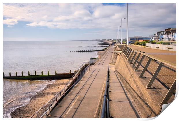 Hornsea Seafront Promenade Print by Tim Hill